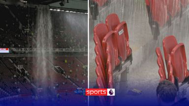 Thunderstorm brings out the Old Trafford waterfall!