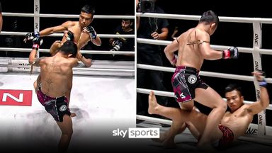 Fighter dropped by head kick then wins by KO 15-seconds later!