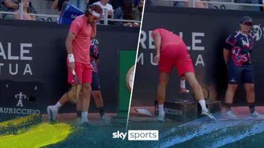 Tsitsipas utterly annihilates racket after losing first game!