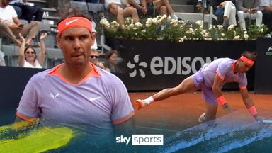 Nadal recovers from big slip to take point against Bergs!