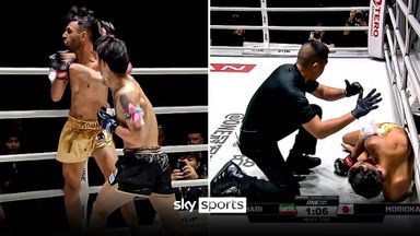 ‘What a shot! | Laser right hand floors Muay Thai opponent