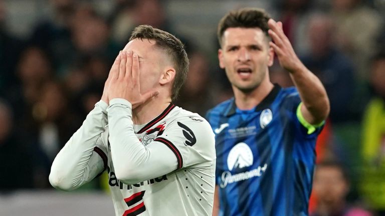 Florian Wirtz endured a difficult night as Bayer Leverkusen lost to Atalanta