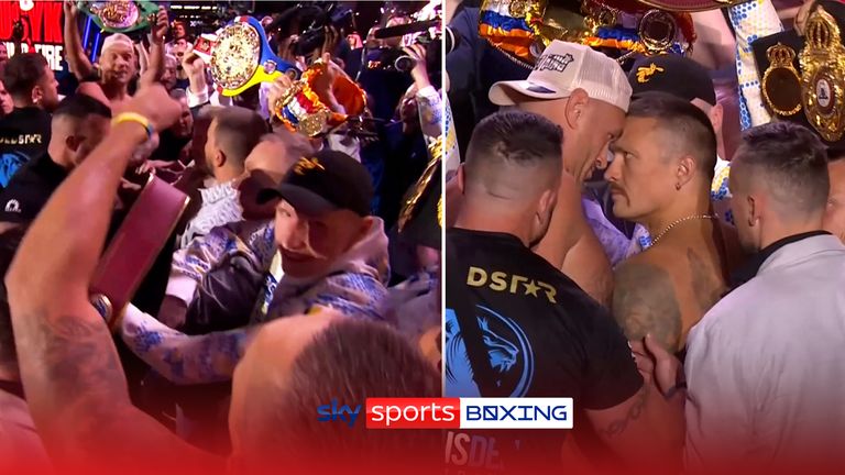 Fury shoves Usyk in weigh-in clash: ‘I’m coming for his heart!’