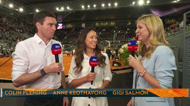Colin Fleming, Anne Keothavong and Gigi Salmon on Sky Sports Tennis