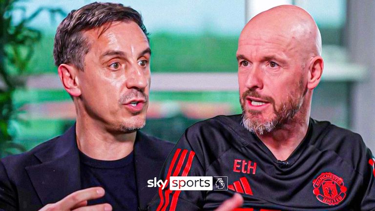 Erik ten Hag speaks to Gary Neville to discuss recruitment, Manchester United's style of play and team inconsistency.
