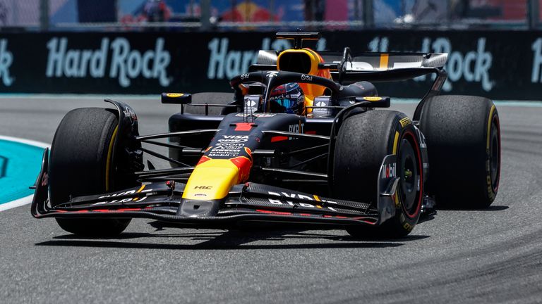 MIAMI INTERNATIONAL AUTODROME, UNITED STATES OF AMERICA - MAY 03: Max Verstappen, Red Bull Racing RB20 during the Miami GP at Miami International Autodrome on Friday May 03, 2024 in Miami, United States of America. (Photo by Steven Tee / LAT Images)