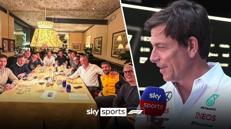 Wolff shares information on the main f1 team dinner