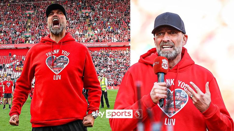 Departing Liverpool manager Jurgen Klopp paid an emotional tribute to the fans following his last ever game in charge of the club.