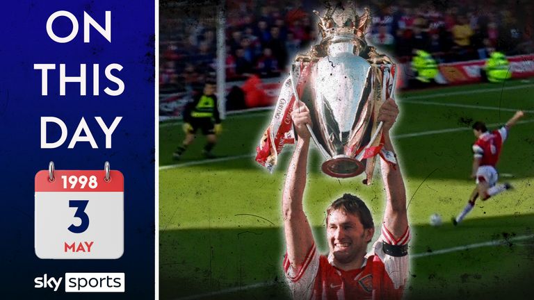 Tony Adams talks us through his iconic goal against Everton in May 1998, which helped Arsenal win the Premier League. OTD THUMB 