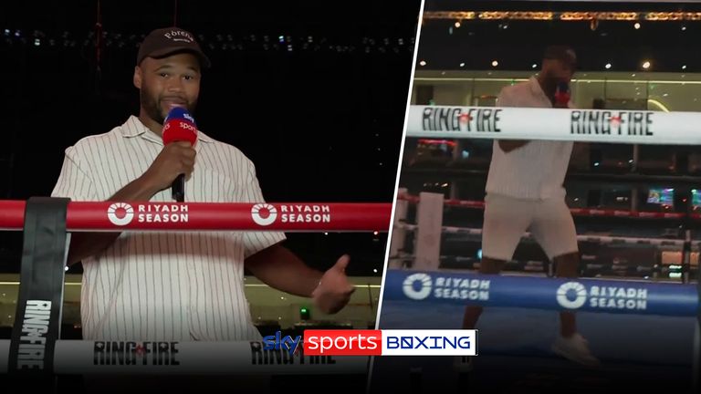 Frazer Clarke tested out the ring for Tyson Fury's fight against Oleksandr Usyk after the Ukrainian's team complained about a seam on the ring canvas. 