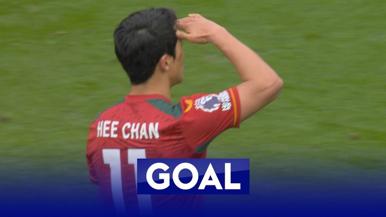Man City 3-1 Wolves - Hwang scores for Wolves