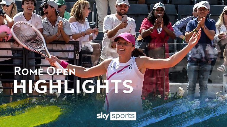 Highlights of the match between Iga Swiatek and Madison Keys in Rome.
