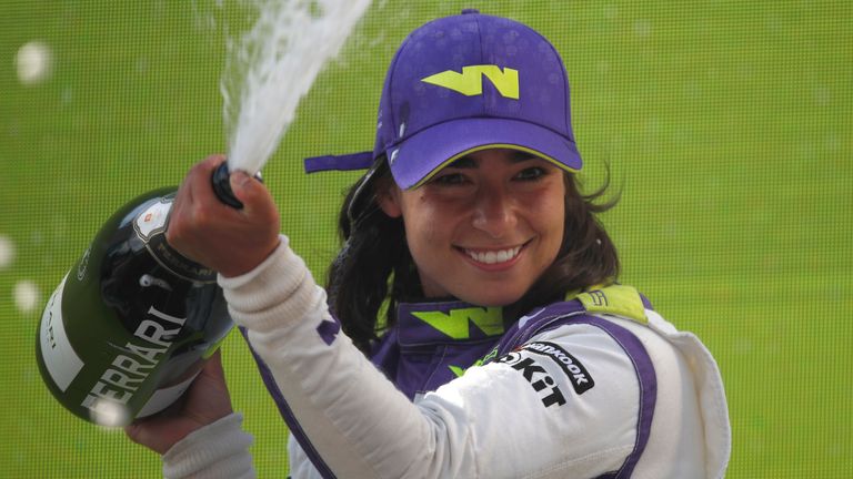 Jamie Chadwick secured her career best in Indycar NXT with a third place podium finish