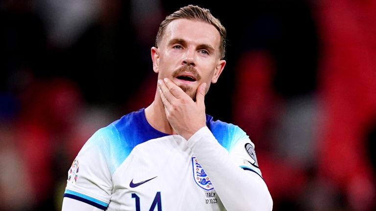England's Jordan Henderson after the UEFA Euro 2024 qualifying match at Wembley Stadium, London. Picture date: Tuesday October 17, 2023.