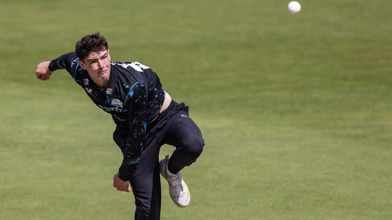 Josh Baker made his senior debut for Worcestershire in 2022 (Photo by Andy Kearns/Getty Images)