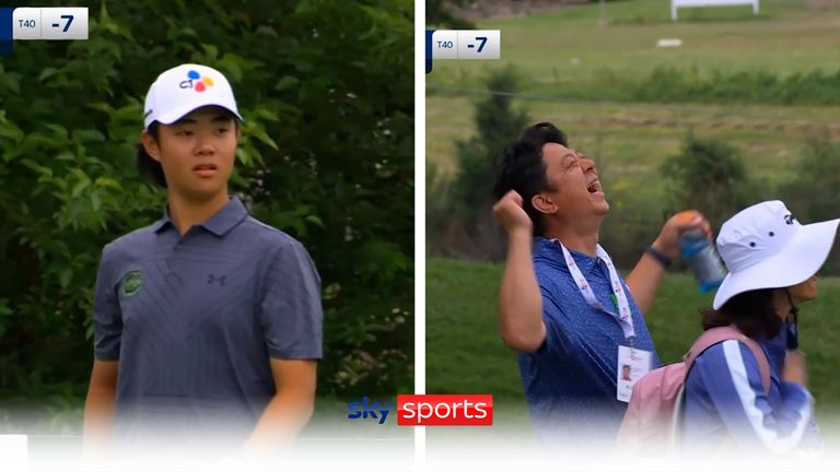 Kris Kim came so close to a hole-in-one.