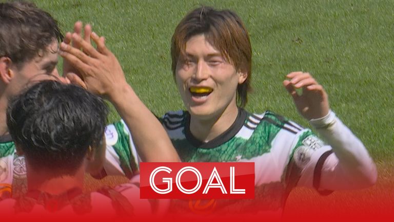 Kyogo scores for Celtic against St Mirren