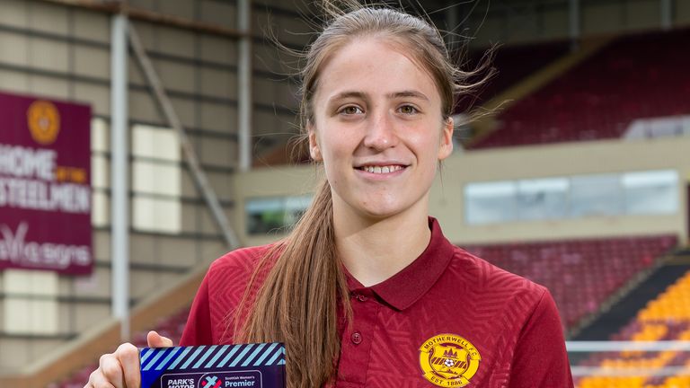 Motherwell's Laura Berry os SWPL player of the month for April