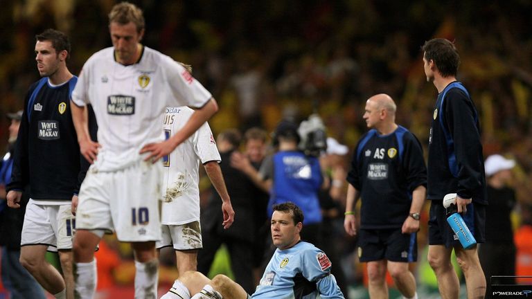 Leeds' first Championship play-off final ended with a 3-0 defeat to Watford in Cardiff