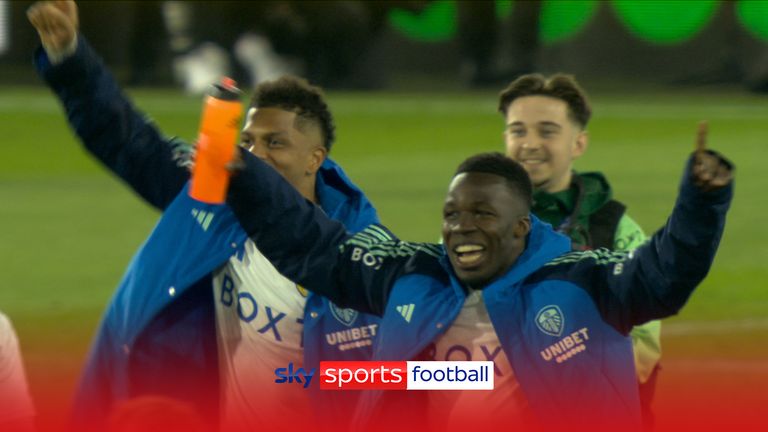 Leeds celebrate play-off semi-final win