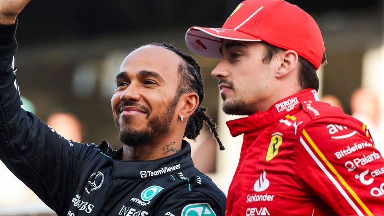 Lewis Hamilton and Charles Leclerc