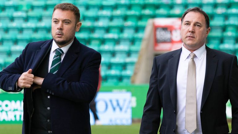 Malky MacKay (right) is the new Hibernian sporting director