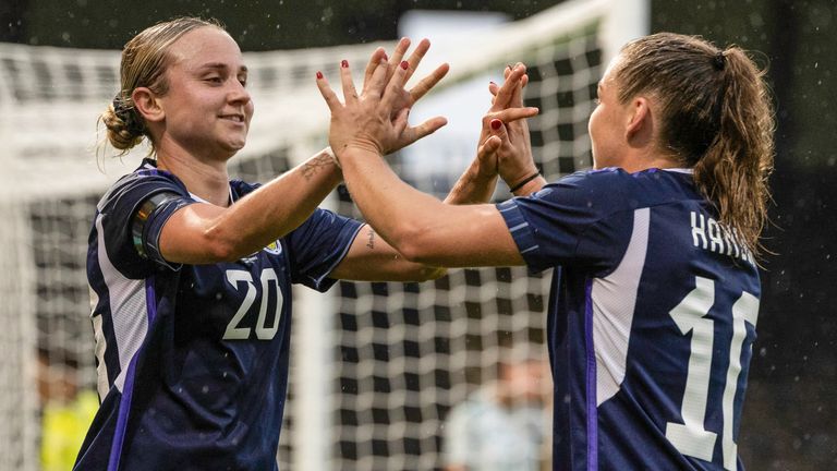 Martha Thomas (left) and Kirsty Hanson are back for Scotland