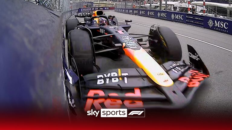 Max Verstappen hits barriers at Monaco