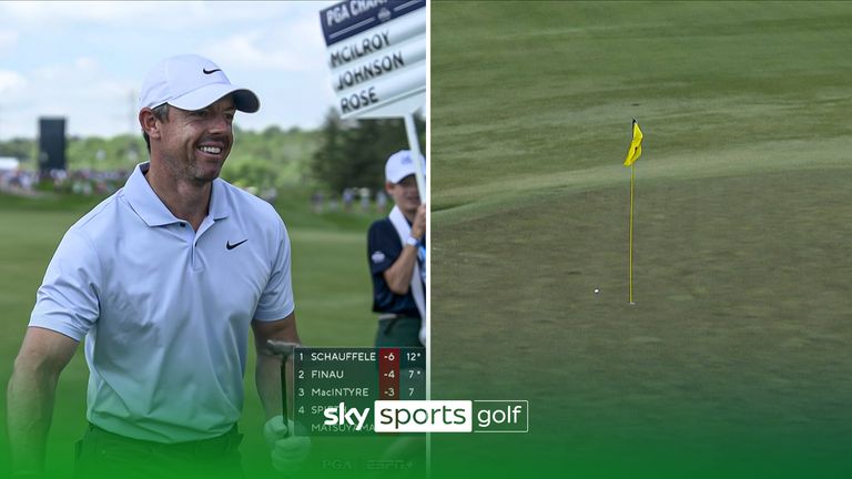McIlroy hit the flag from the rough from 165 yards out to set up an unlikely birdie during his opening round at Valhalla