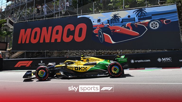 Norris er først i Q2 i Monaco