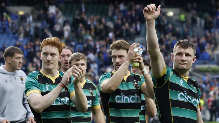 Northampton Saints salute fans after defeat to Leinster in Champions Cup semi-finals (PA Images)