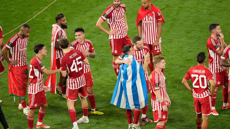 Olympiakos become the first Greek side to win a major European club competition