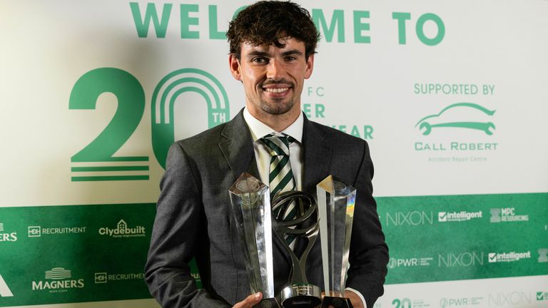 Matt O'Riley won Celtic's player of the year and players' player of the year and young player of the year awards