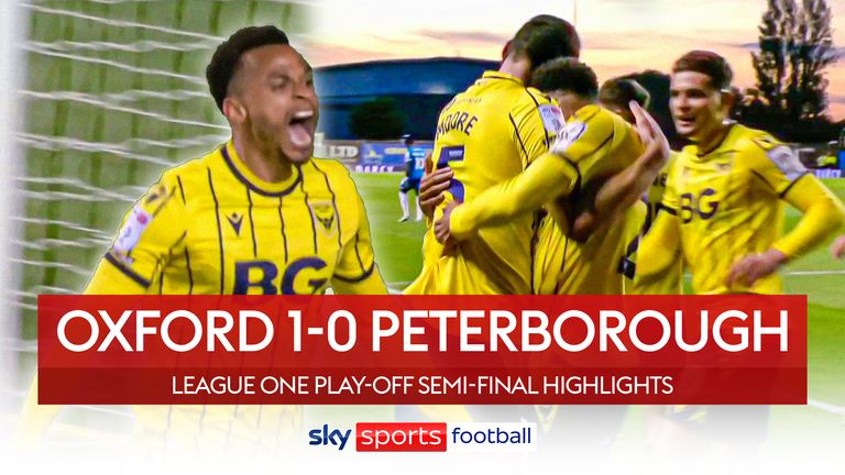 Oxford gain edge in play-off tie with Peterborough