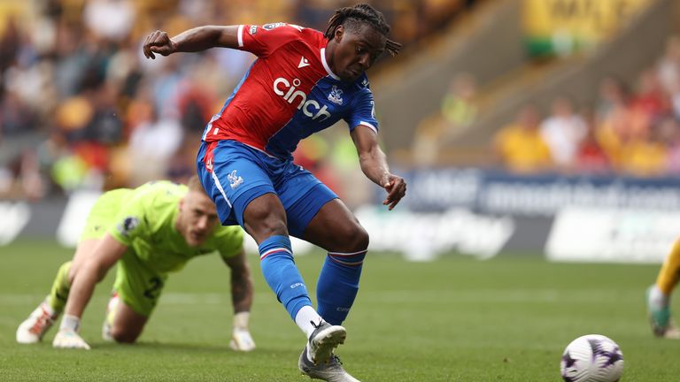Eberechi Eze restores Crystal Palace's two-goal lead at Wolves