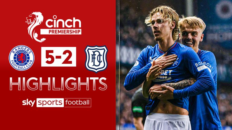 Highlights from the Scottish Premiership clash between Rangers and Dundee