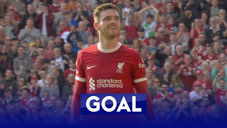 Andy Robertson scores for Liverpool against Spurs