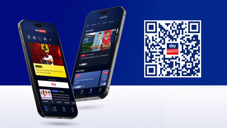 Scan the QR code to download the Sky Sports app!