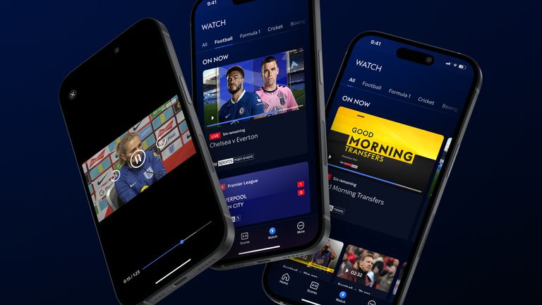 Watch Sky Sports events live from the app