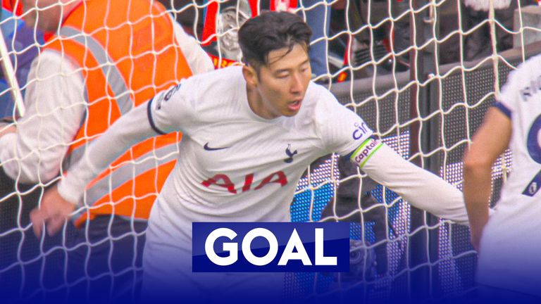 Son scores for Spurs against Liverpool