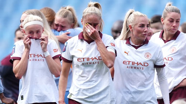 Manchester City were beaten to the WSL crown by Chelsea on the final day of the 2023/24 campaign