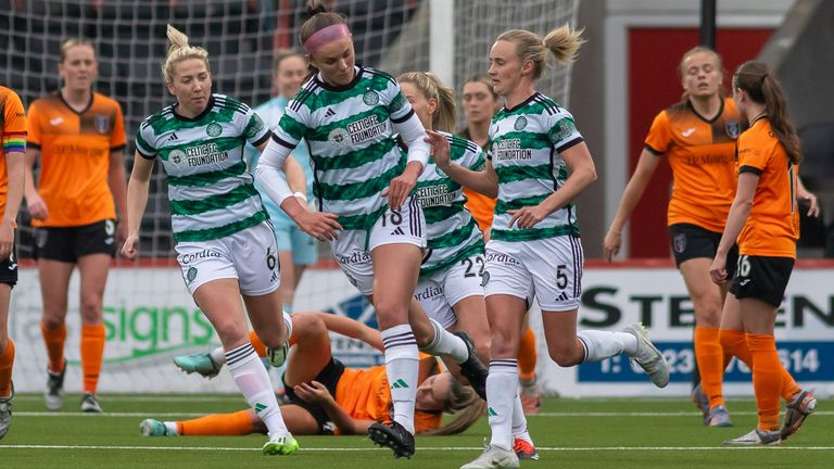 Caitlin Hayes scored twice for Celtic against Glasgow City (Credit: Colin Poultney/SWPL)