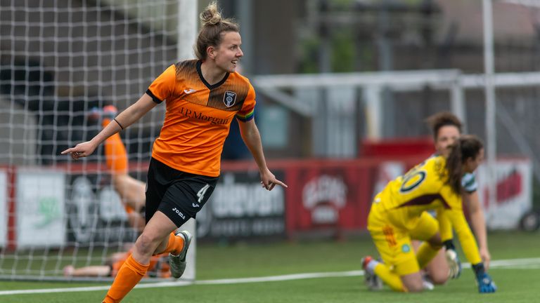 Hayley Lauder put Glasgow City ahead from close range (Credit: Colin Poultney/SWPL)