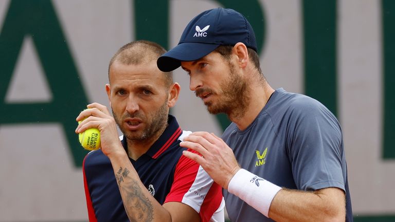 Andy Murray and Dan Evans lost in the first round of the men's doubles at the French Open