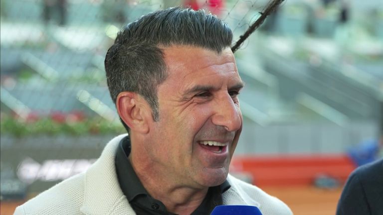 Sky Sports Tennis caught up with football icon Figo, who hailed Rafael Nadal's career, at the Madrid Open.