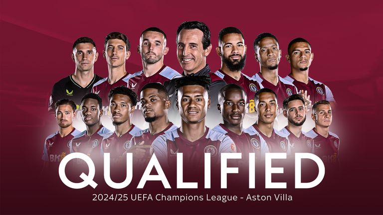 Aston Villa have qualified for the Champions League