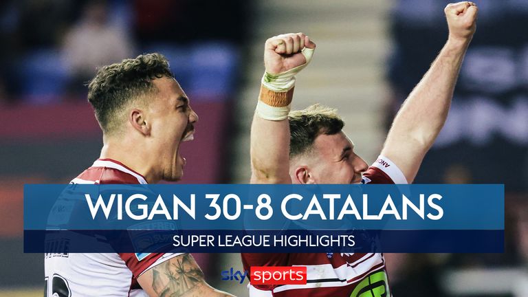 Highlights of the Super League match between Wigan Warriors and Catalans Dragons
