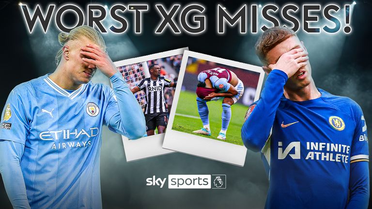 A look back at the most shocking misses from 2023/24 in the Premier League, according to xG (expected goals) data.