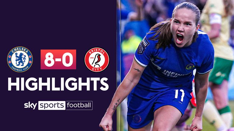 Highlights of the Women's Super League match between Chelsea and Bristol City.