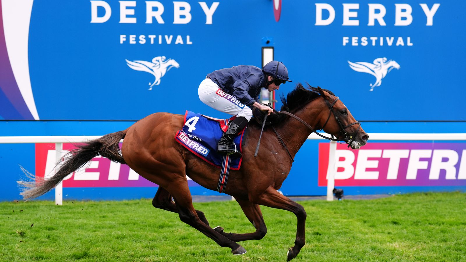 Derby at Epsom: City Of Troy returns to form with Classic win for Aidan O’Brien and Ryan Moore